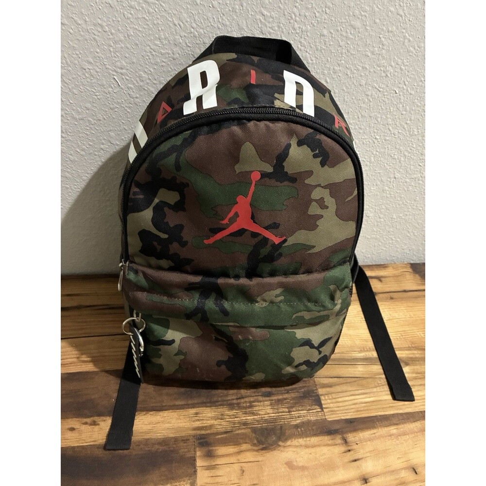 Air Jordan Jumpman Camo Kids Backpack Size Small Green Brown